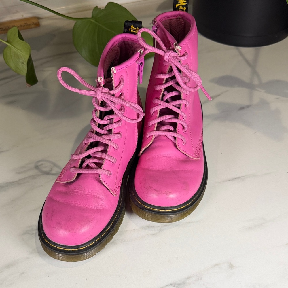 Dr. Martens Bright Pink Lace-Up Boots